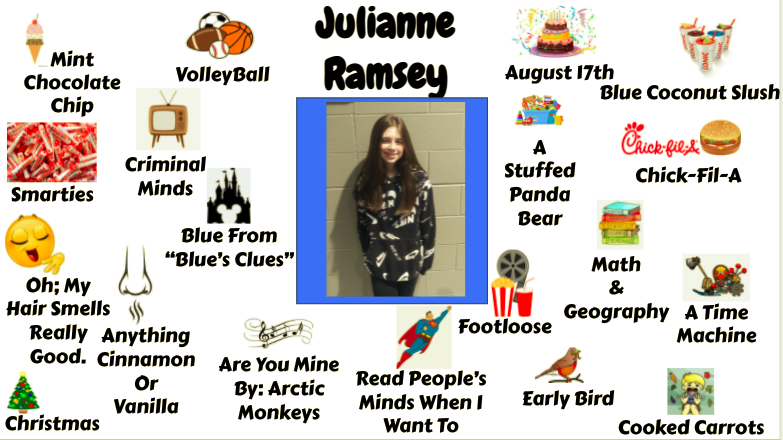 Jr. High Student Julianne Ramsey