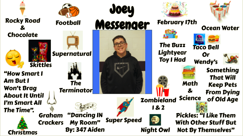 Jr.High Student Joey Messenger