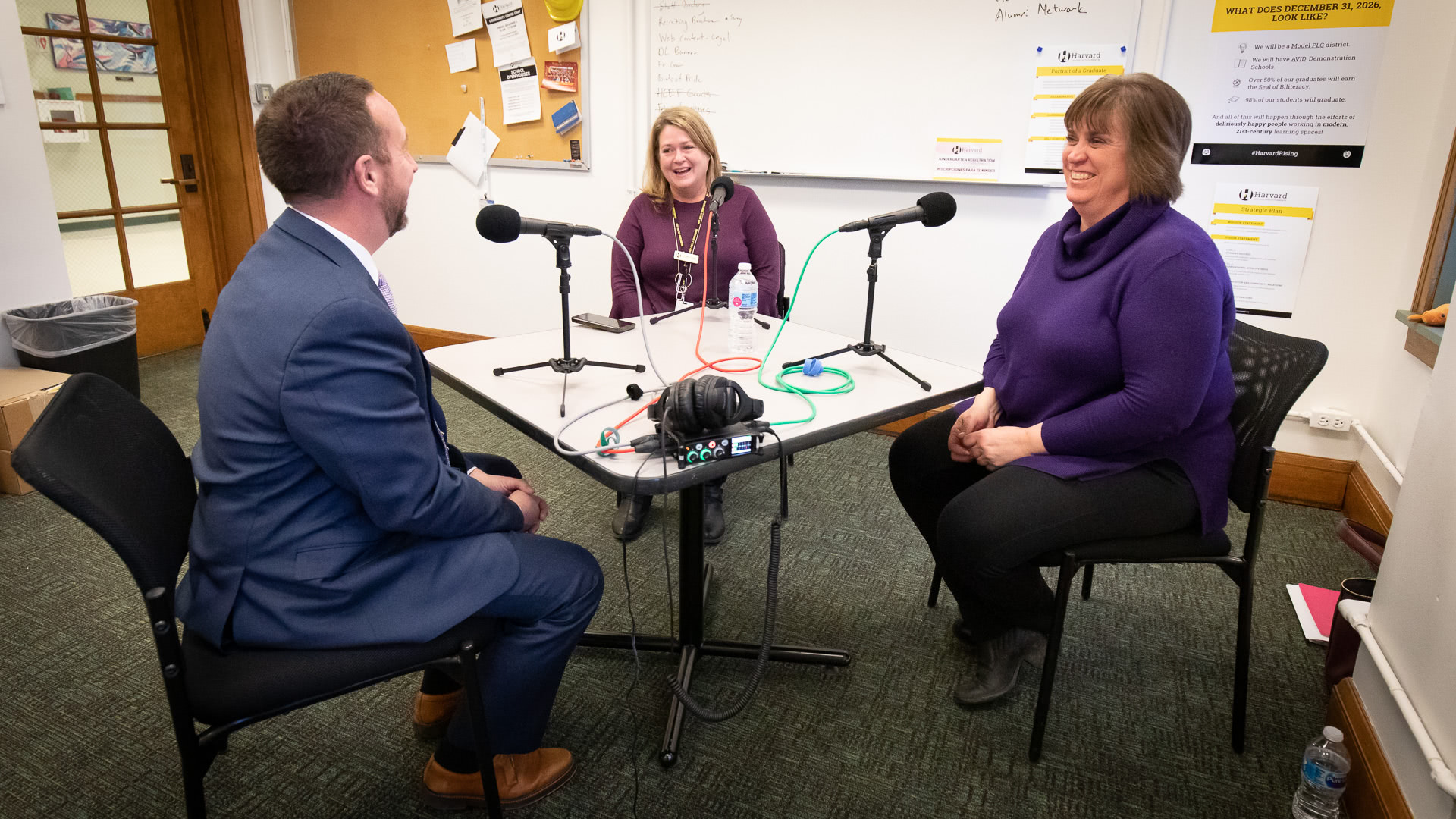 Dr. Tafoya talks with Dr. Cooke and Dr. Weaver.