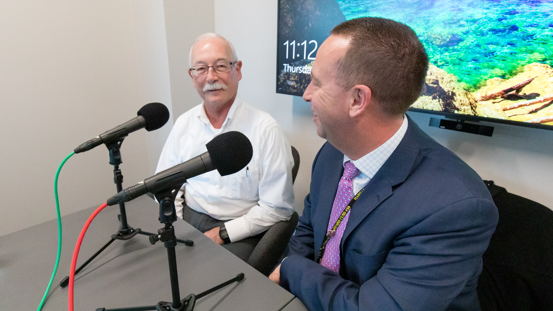Wold architect John Maurer talks with Dr. Corey Tafoya.