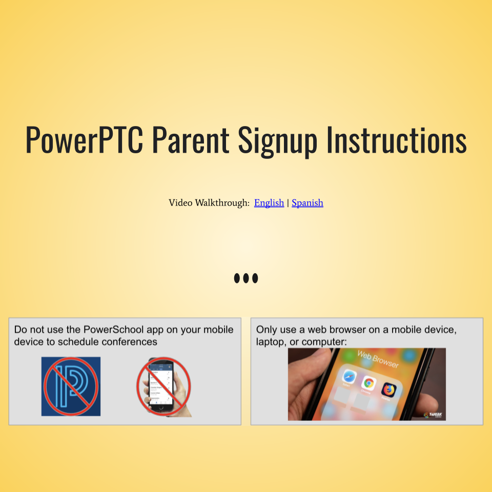Image of Parent Teacher Conferences Instructions
