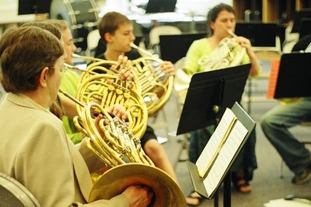 playing french horns