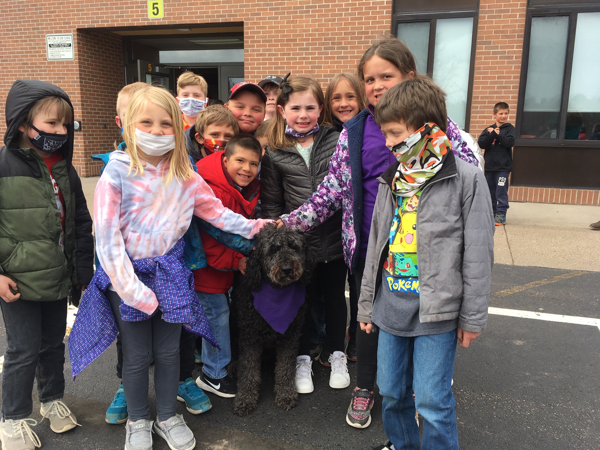 Winnie and students