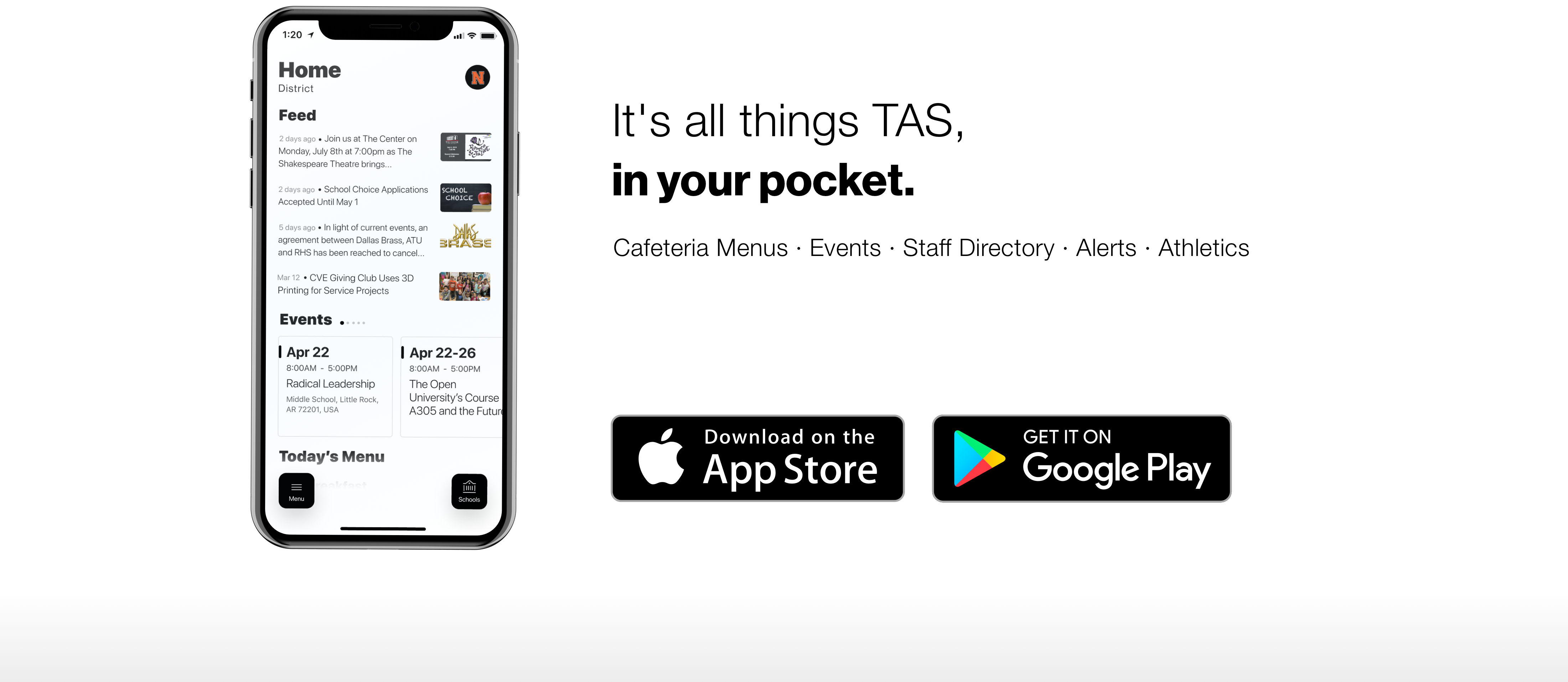 It's all things TAS, in your pocket.