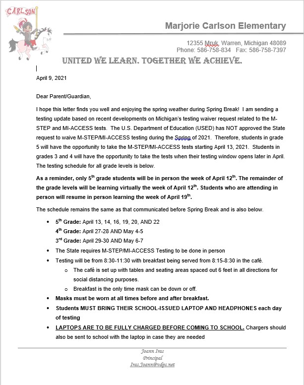 5th Grade Testing-1