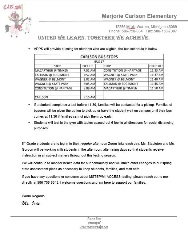 5th Grade Testing Pg2