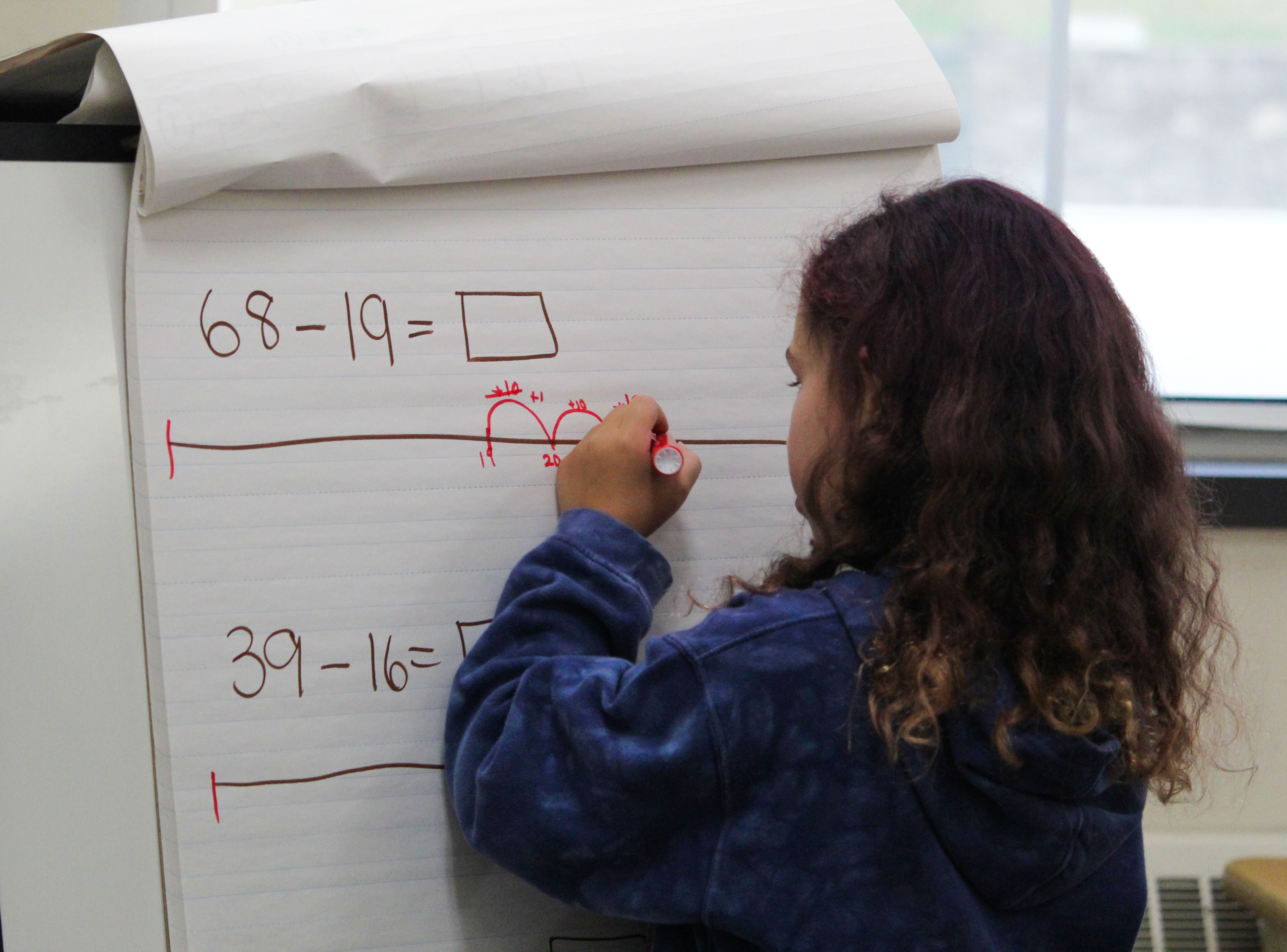 Girl Doing Math Equation