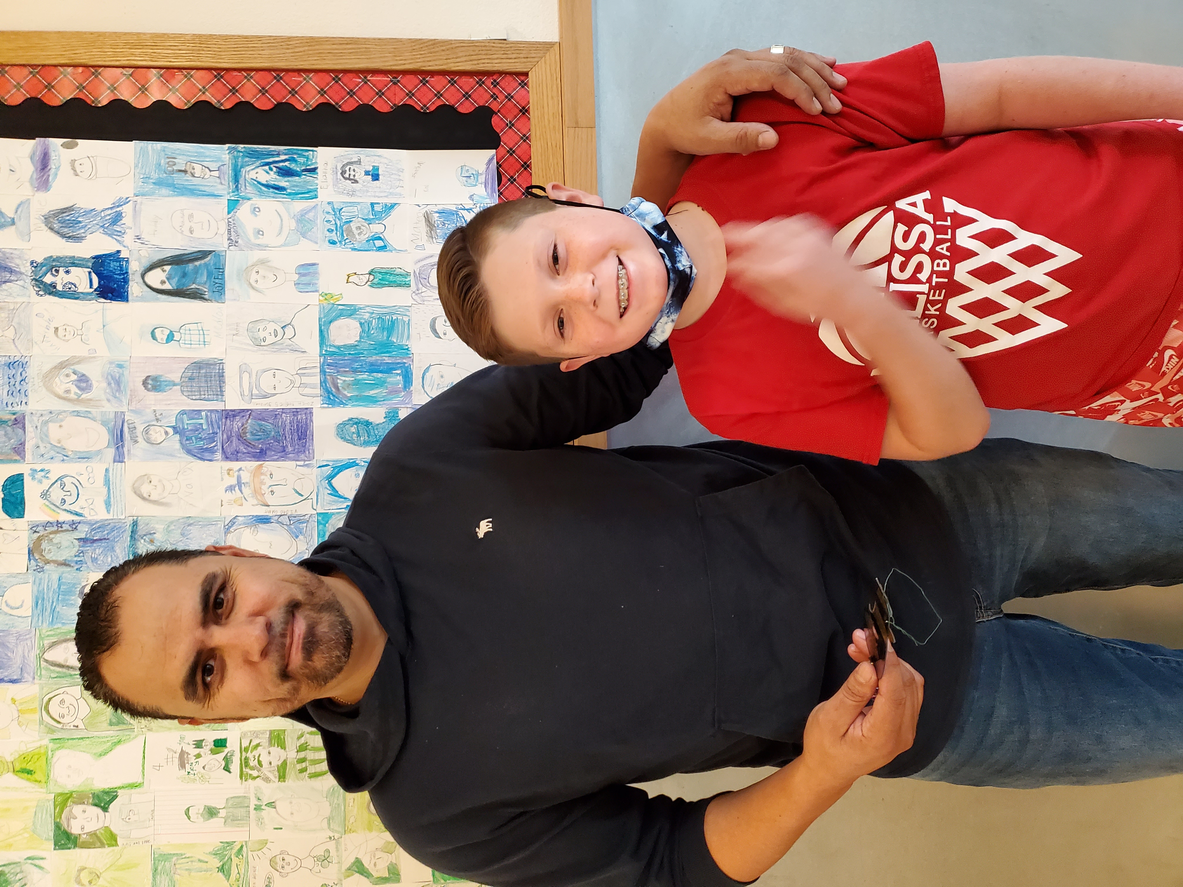Rafael Loya with student