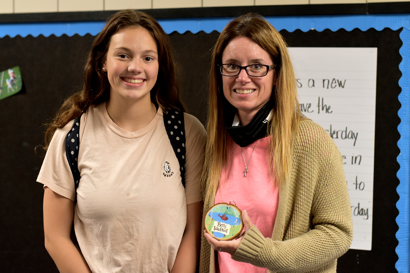 Betty Walthall with student