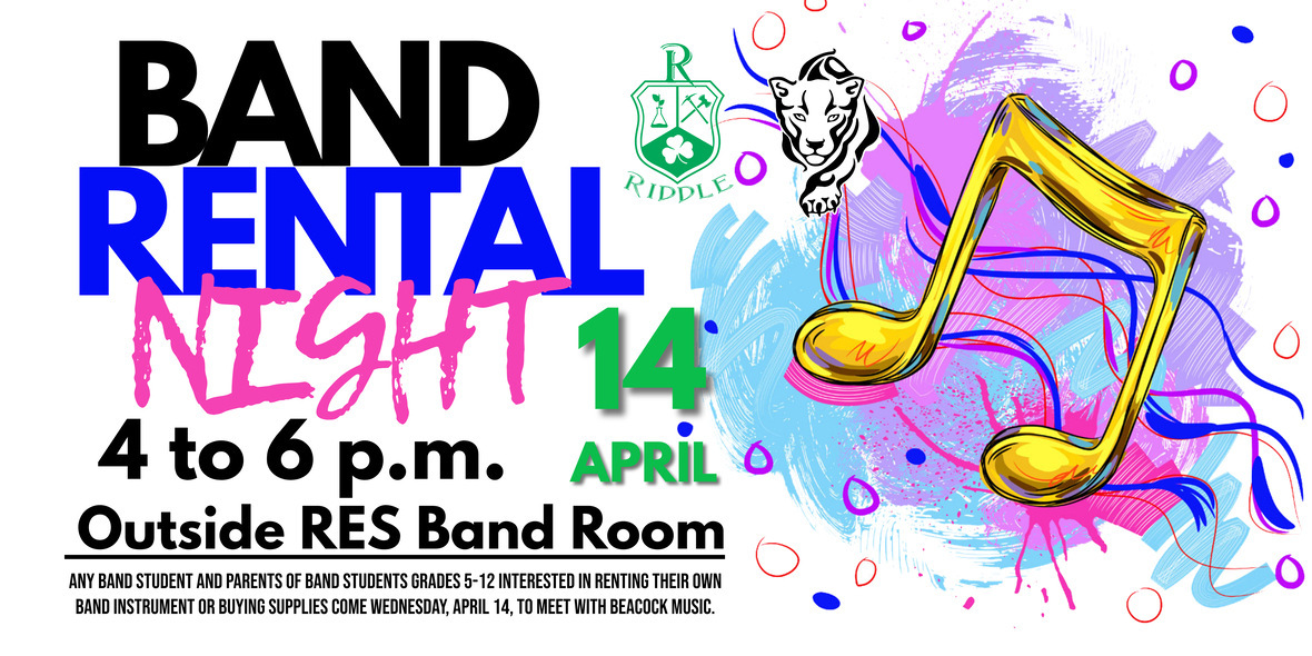 Band Rental Night April 14 from4 to 6 p.m. at RES