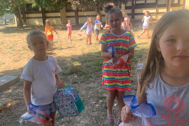 Campers make slushies!