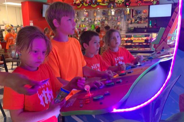 Arcade fun was had by New Ventures Campers!