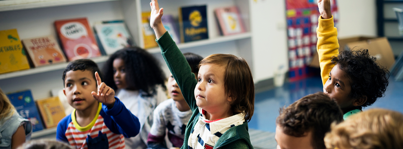 elementary students learning
