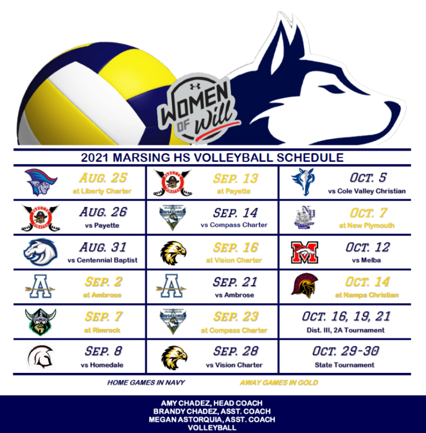 2021 HS Volleyball Schedule