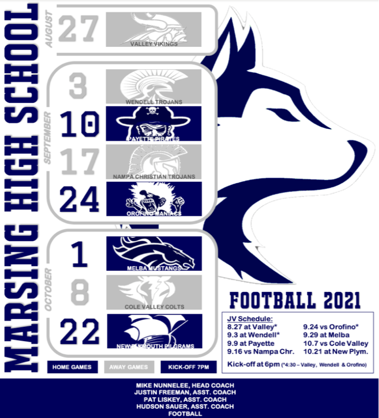 2021 MHS Football Schedule