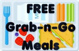 Image with words Free Grab-n-Go Meals