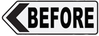 Image of an arrow pointing to the left with the word before