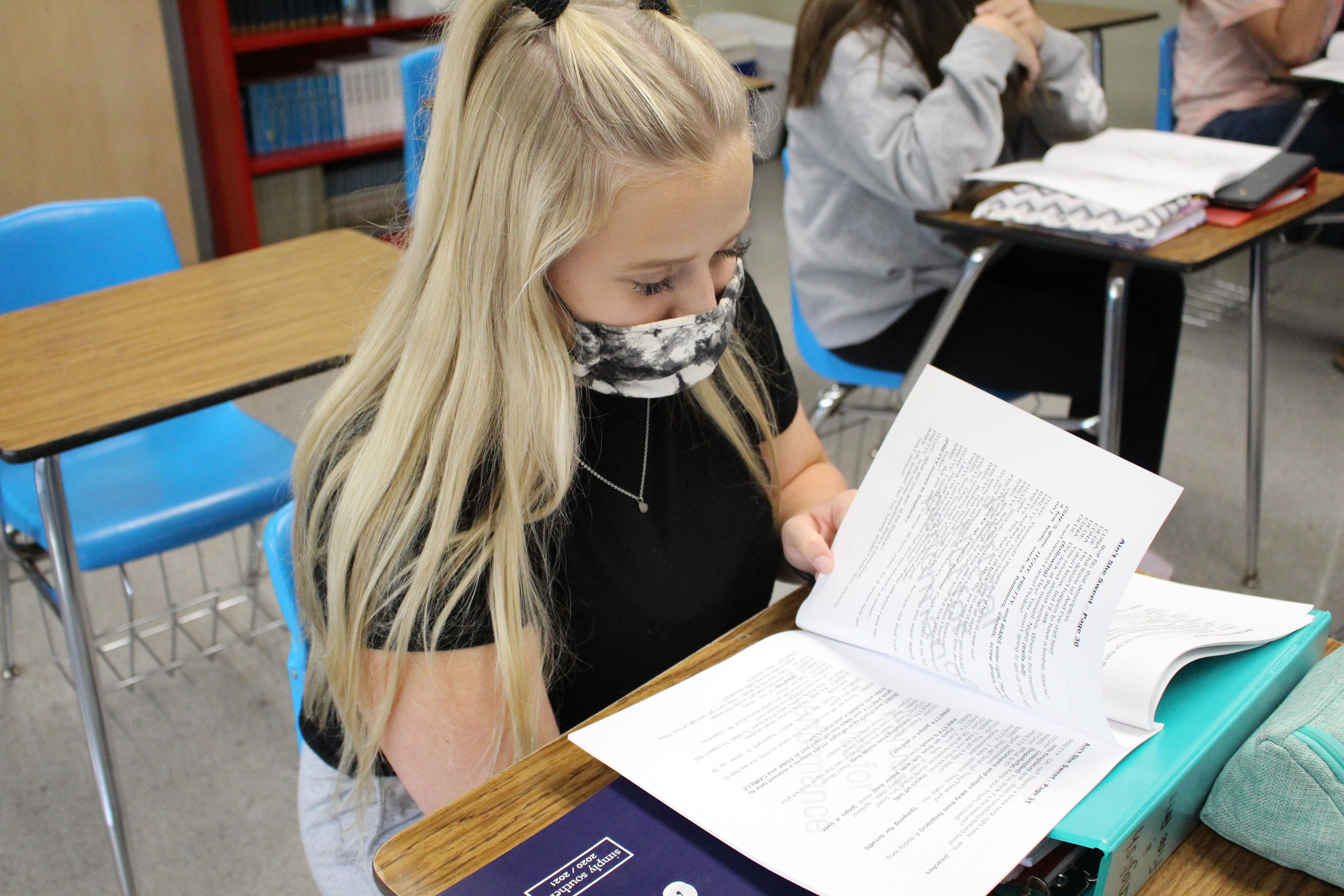 student studying
