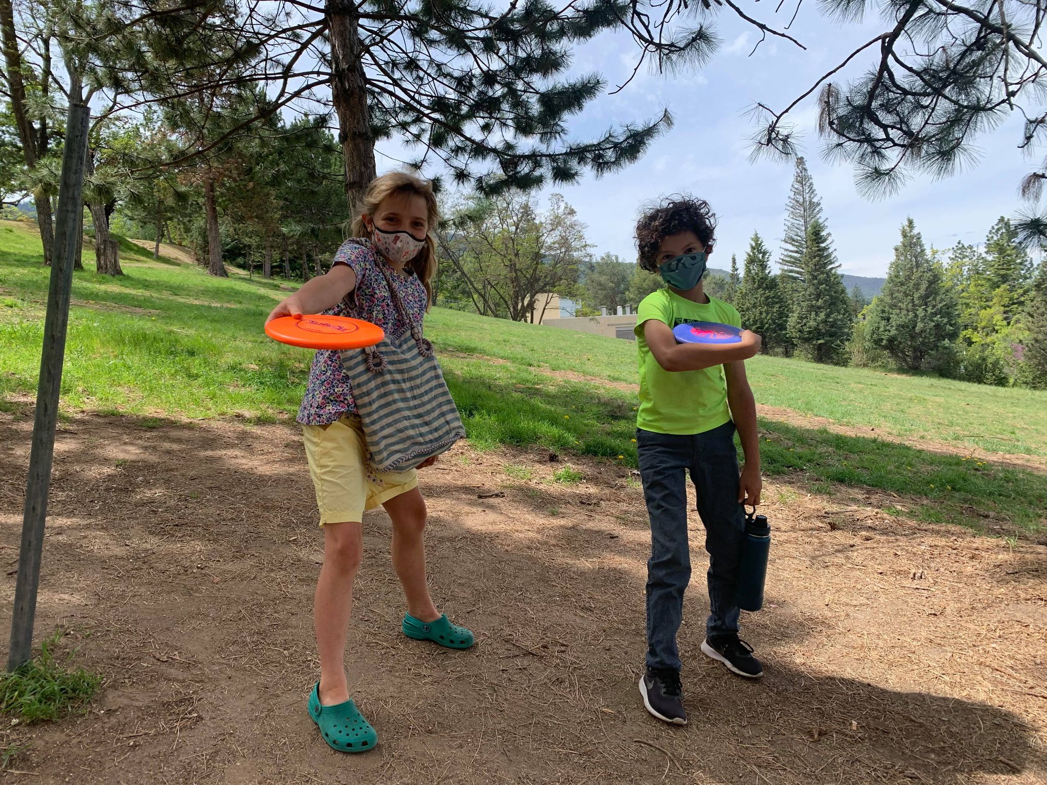 disk golf playing