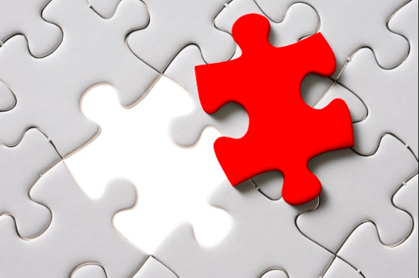a red puzzle piece