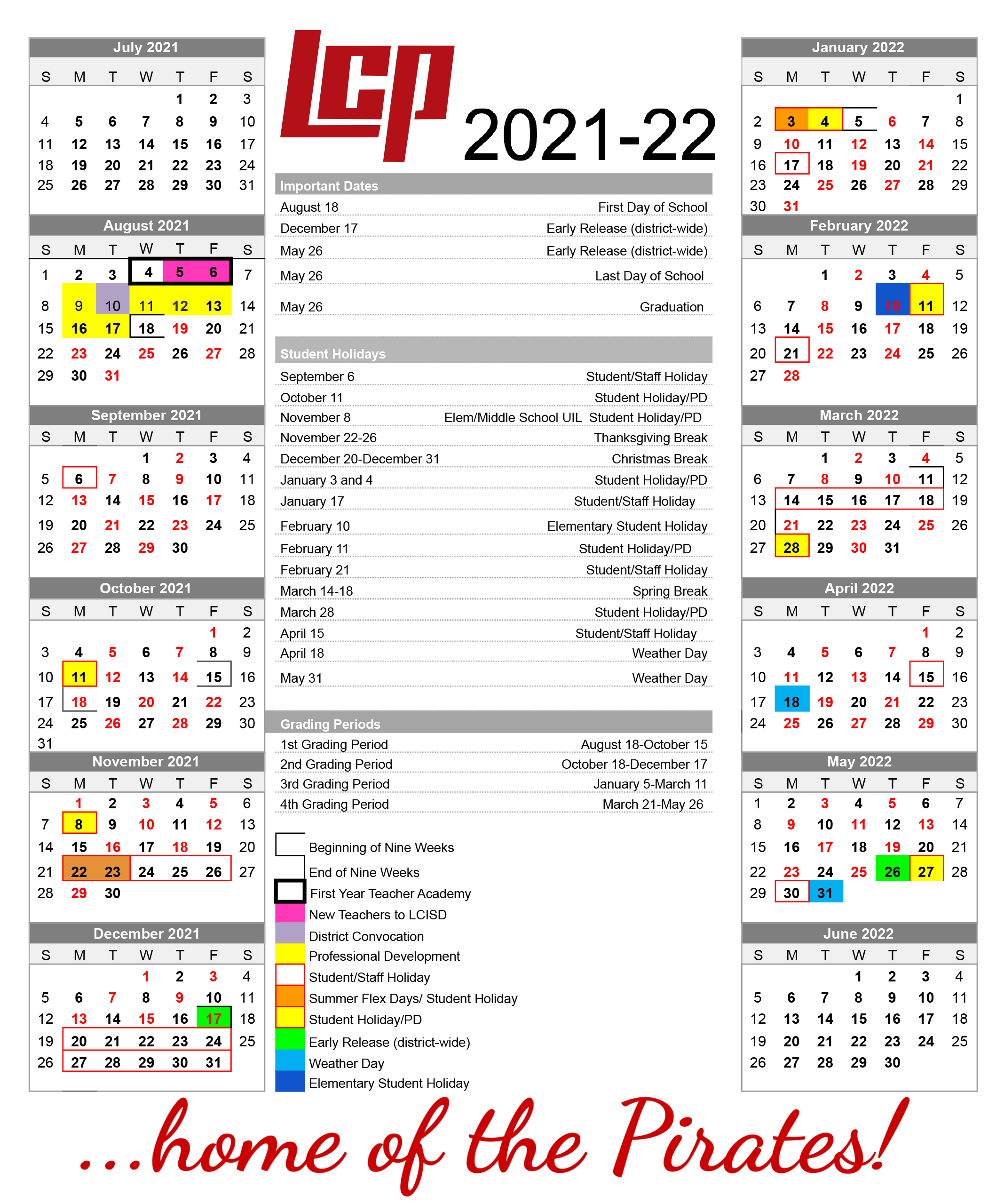 Leander Isd 202223 Calendar Customize and Print