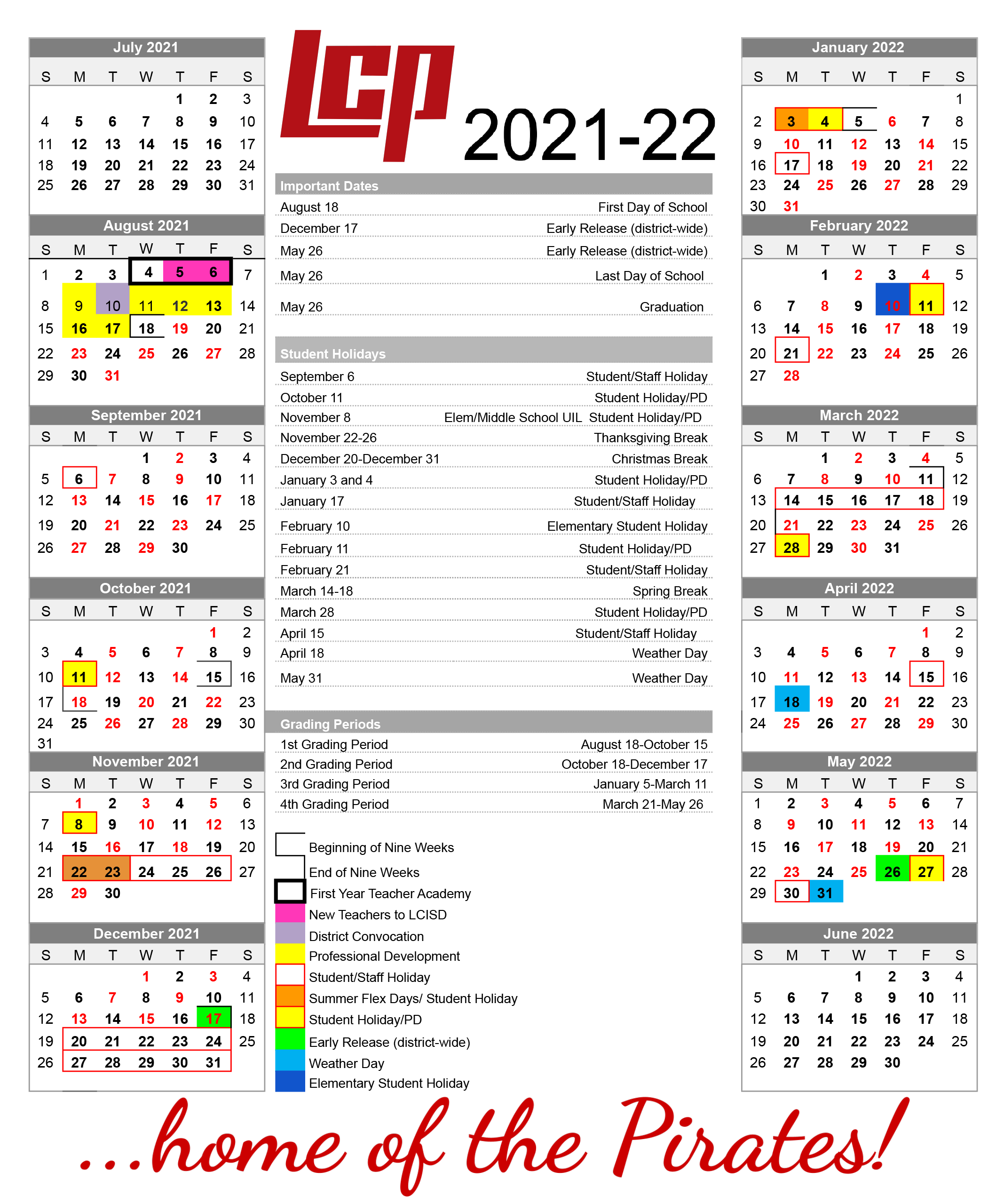 Lubbock Isd Calendar 2022 23 Minimalist Blank Printable