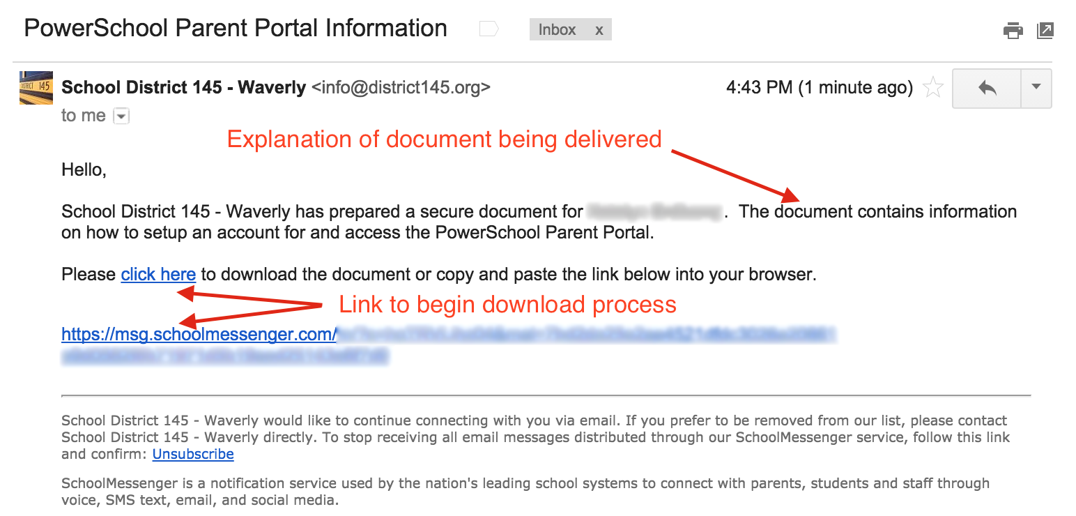 Screenshot of instructions