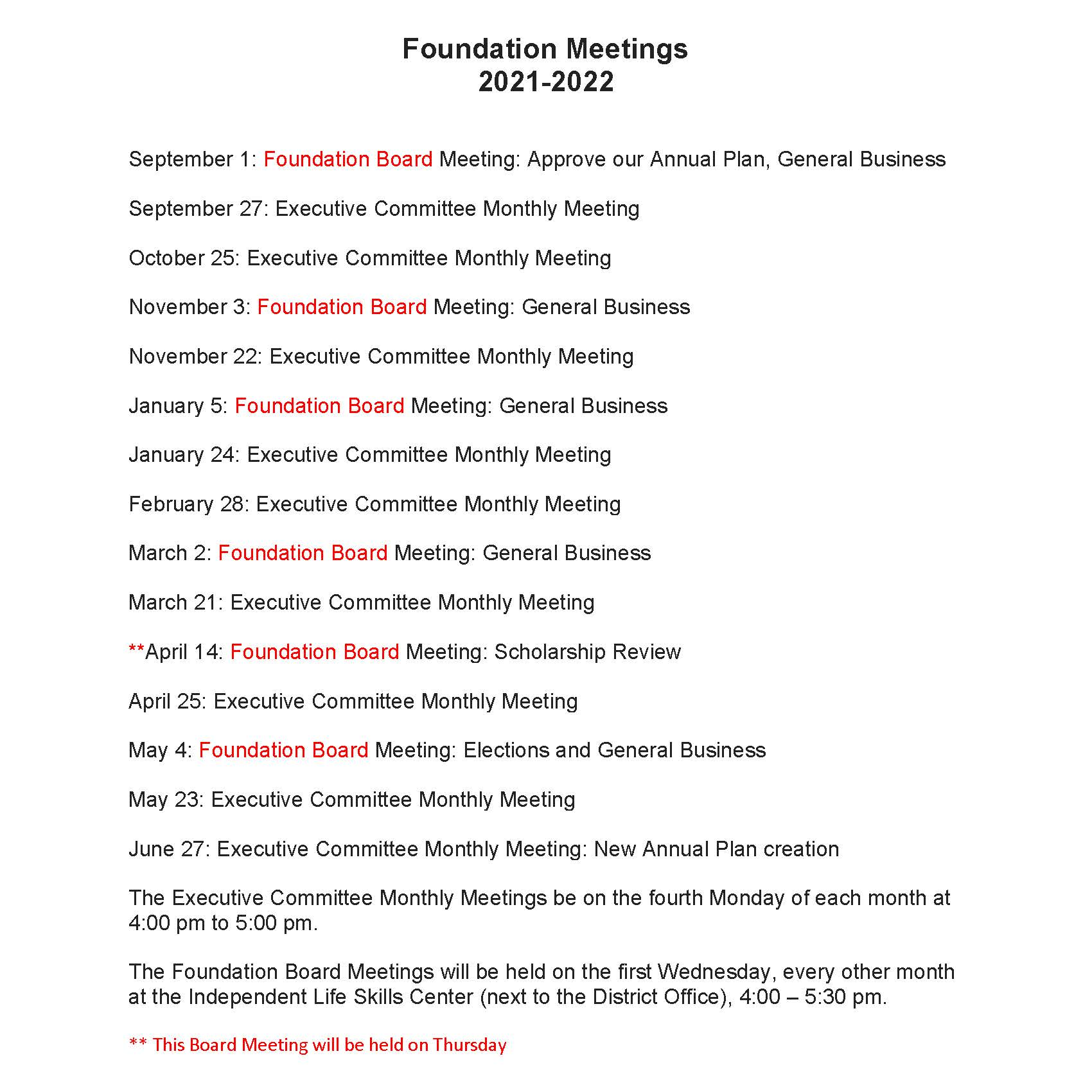 Calendar