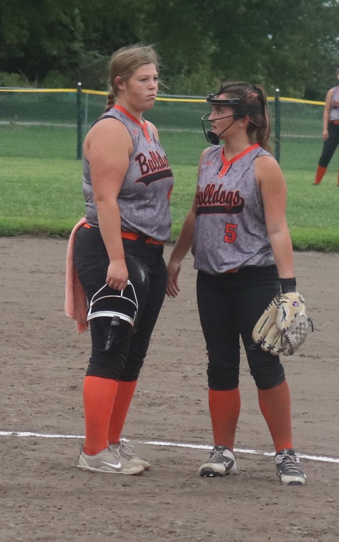 Two softball players