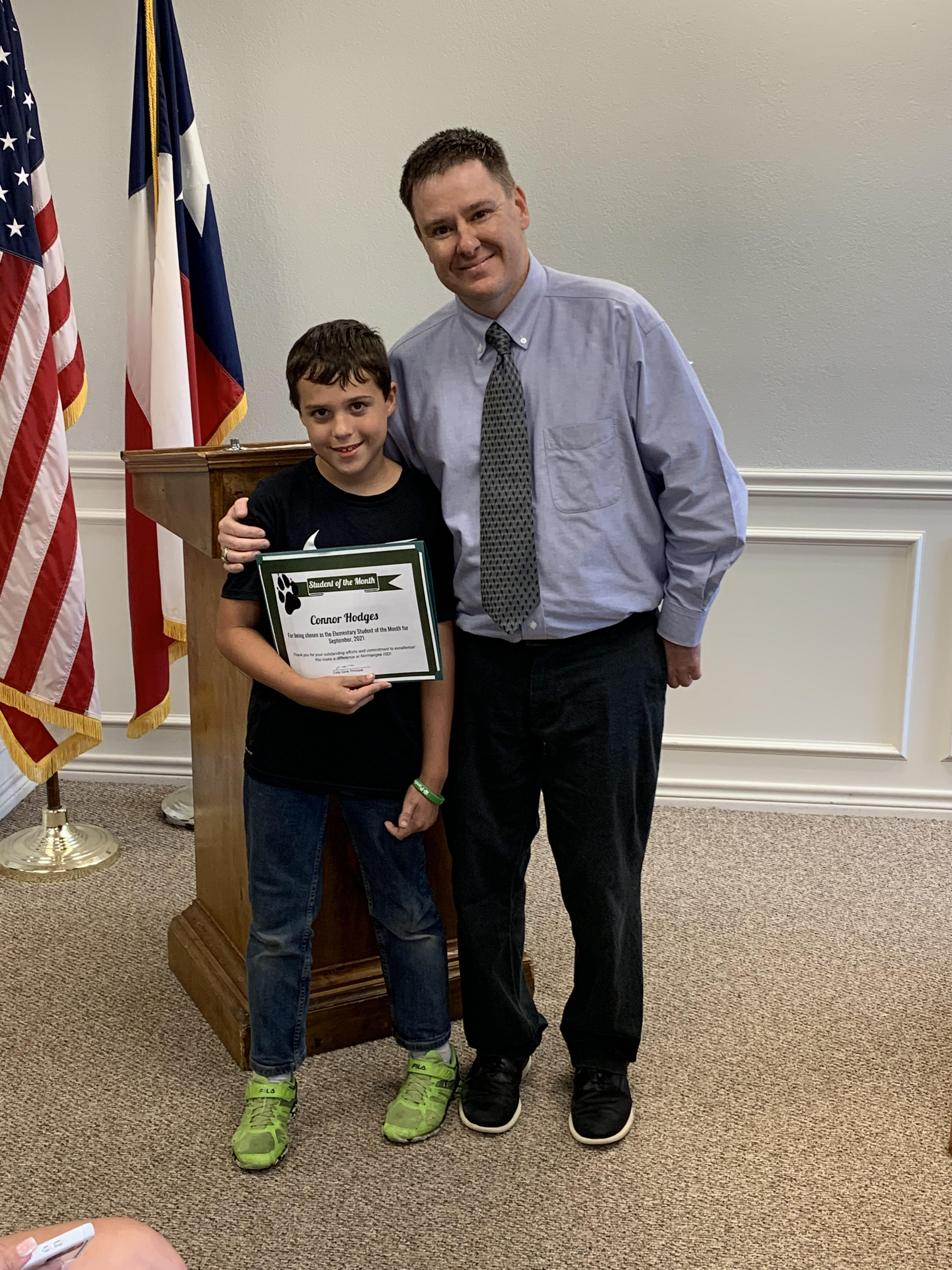 Connor student of the month