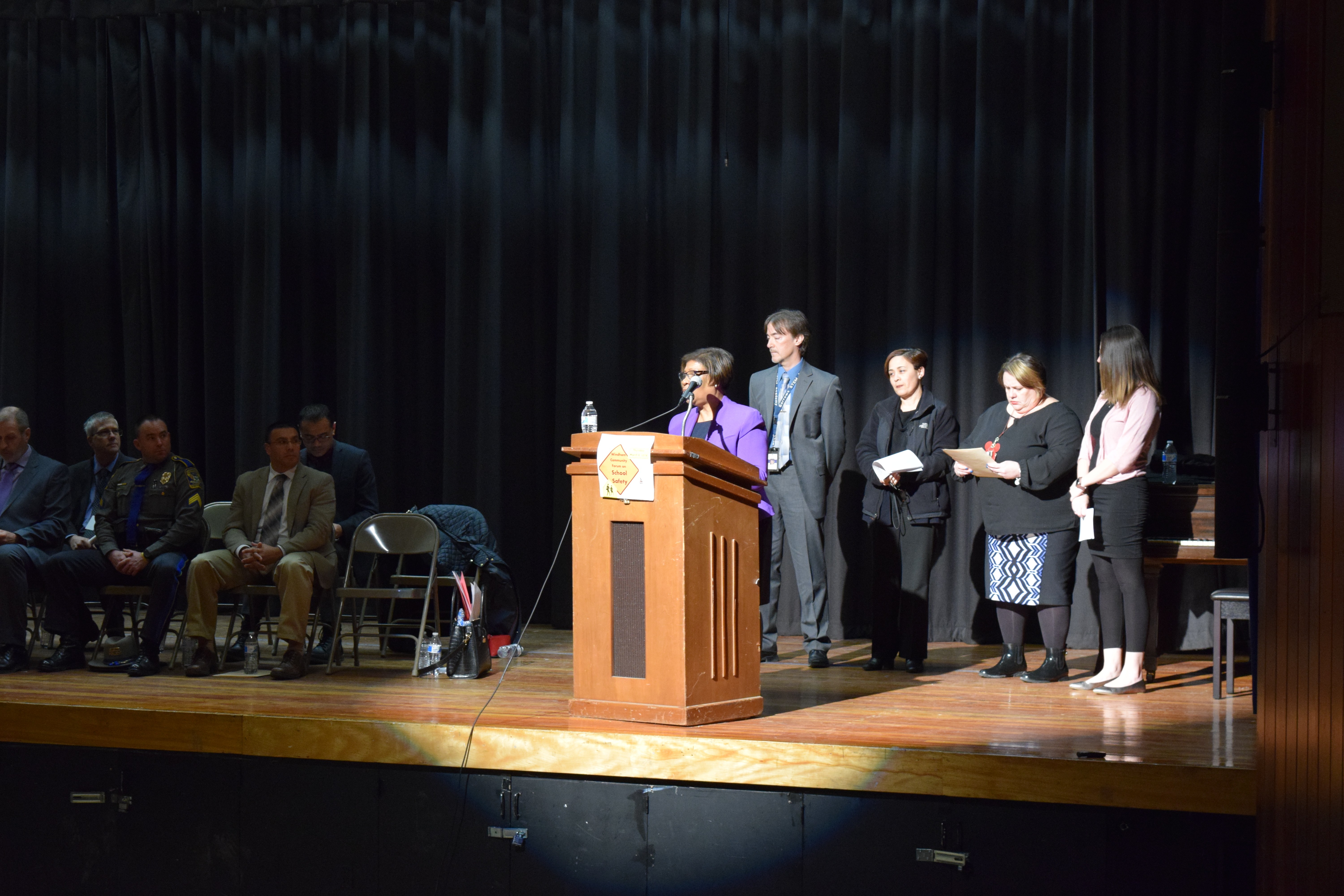 Dr. Garcia introduces building administrators to speak on safety plans
