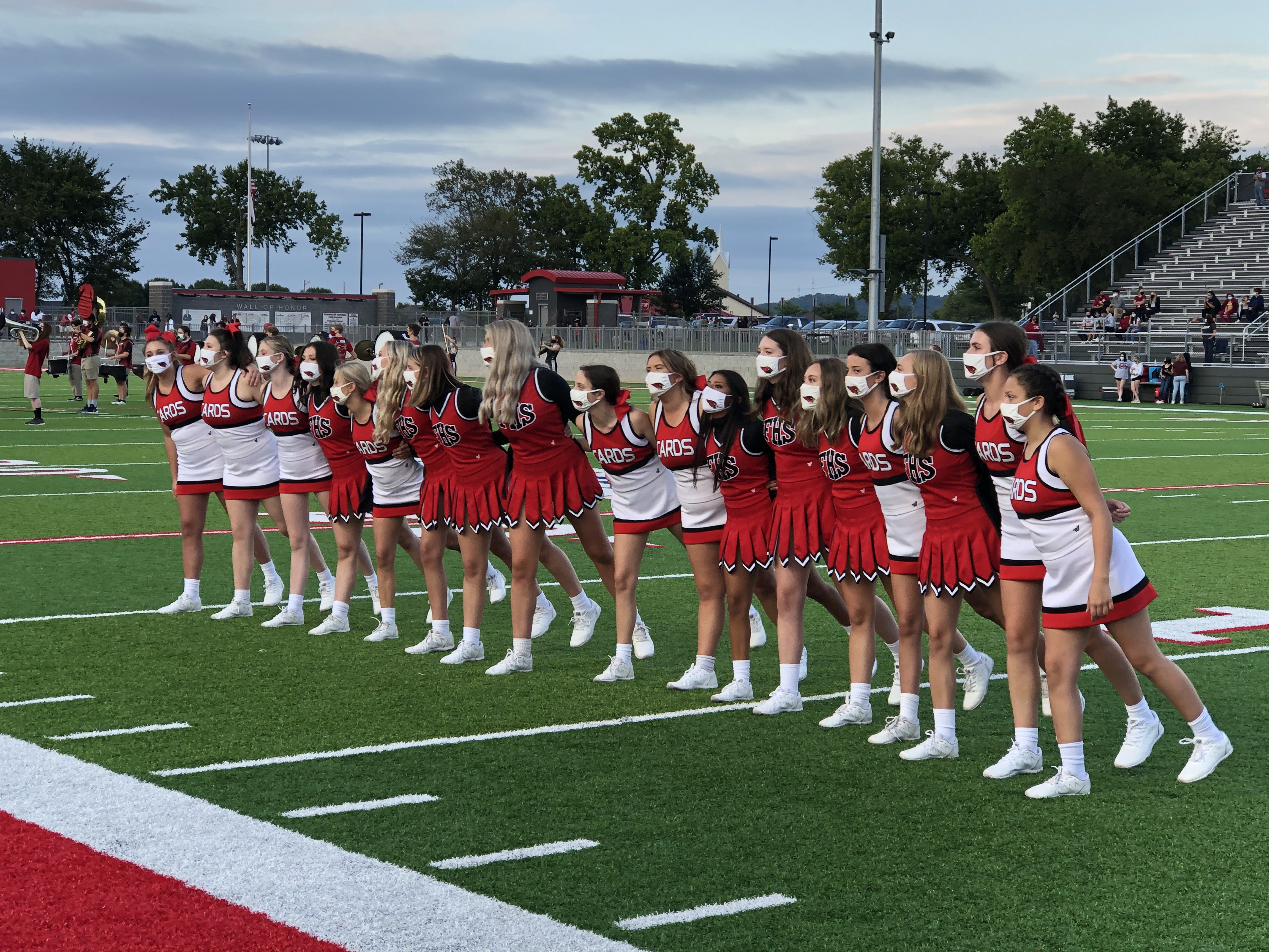 Cheerleaders on sideline