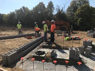 Workers on the site
