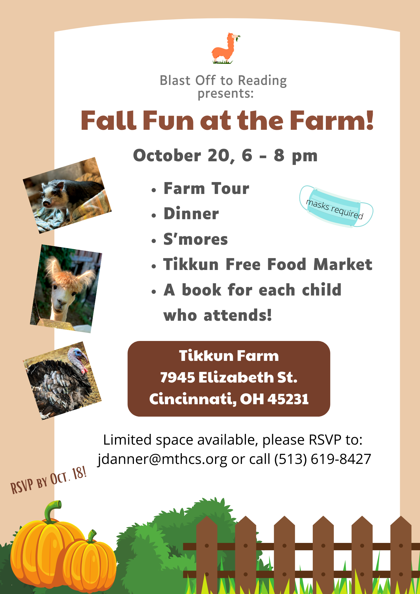 Fall Fun at the Farm event on Oct 20