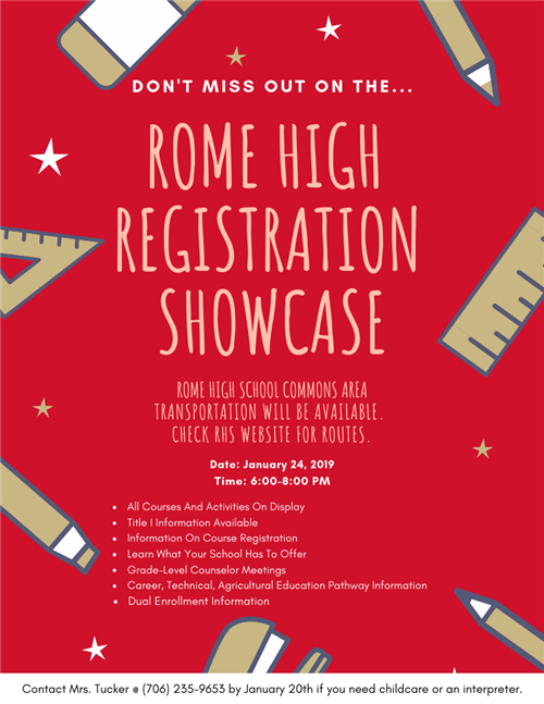 Registration Showcase Information