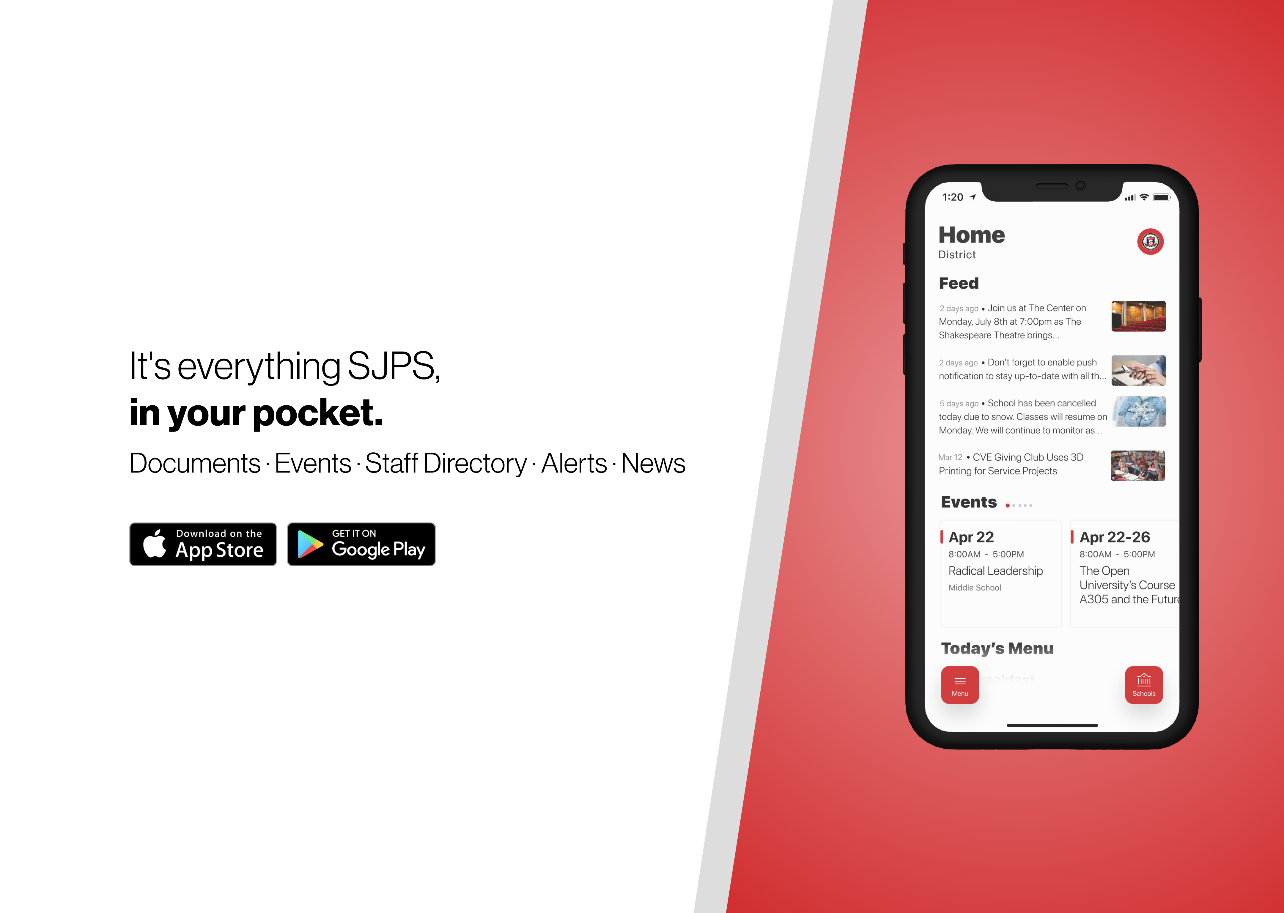 A banner promoting our new mobile app!
