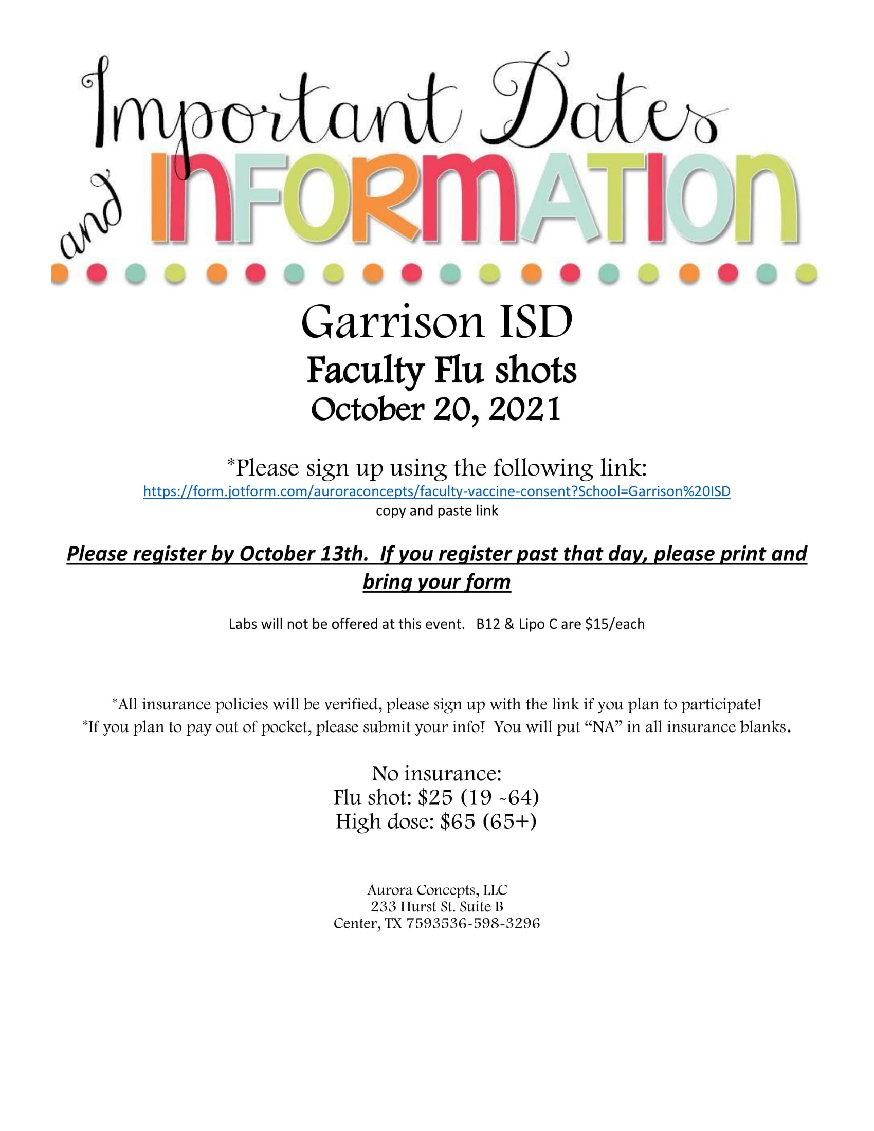 Faculty Flu flyer