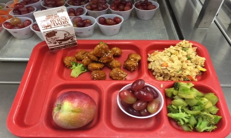 Tray of food
