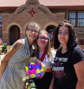 Student with family