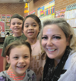 young students and teacher