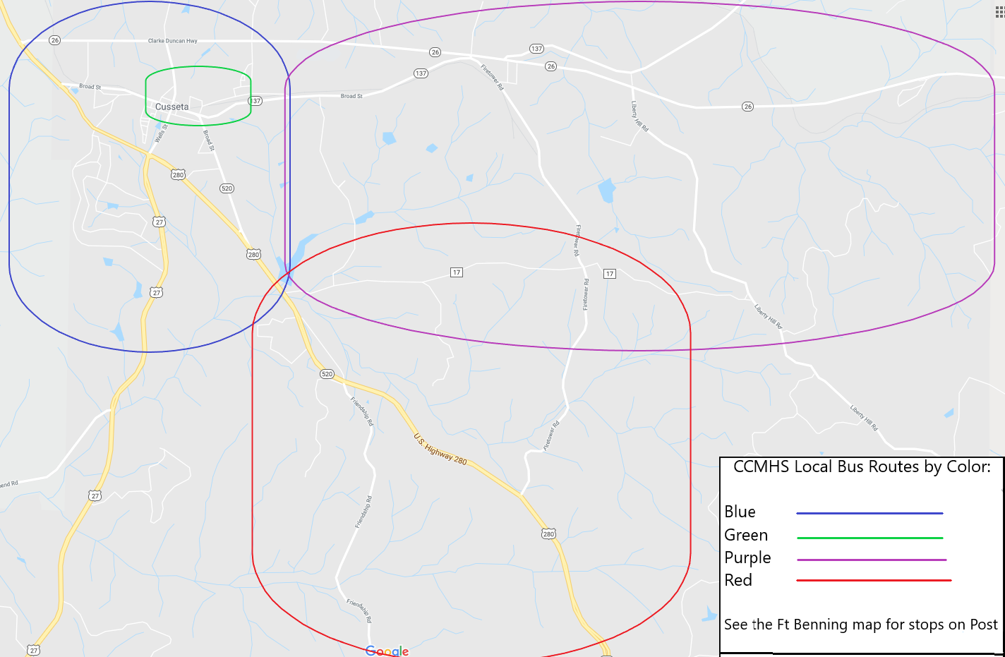 CCMHS LOCAL ROUTE MAP