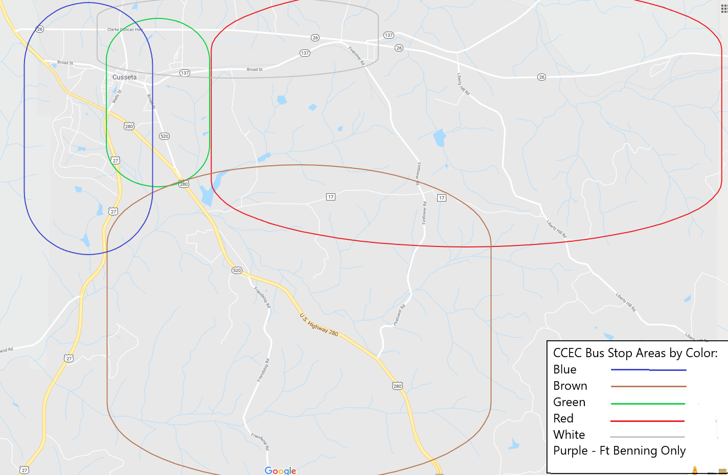 CCEC LOCAL ROUTE MAP