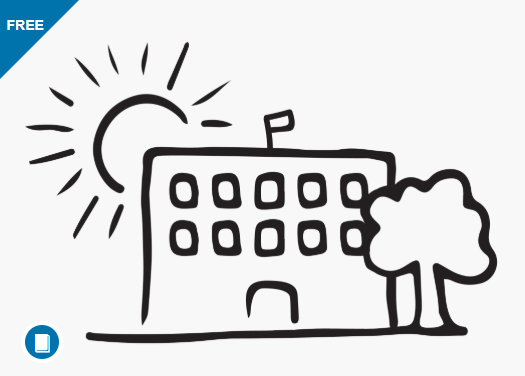 A drawing of the school's building