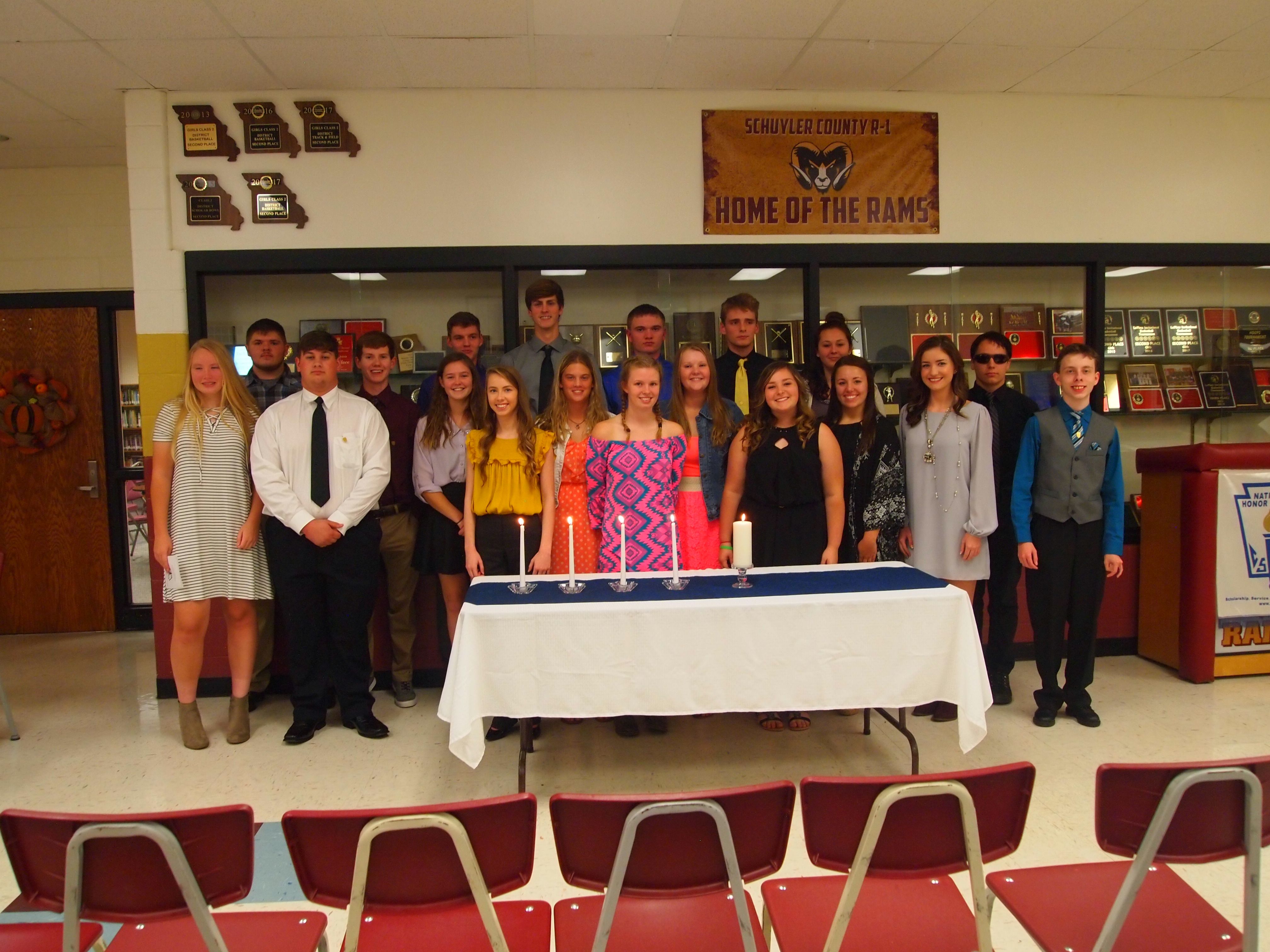 A standing picture of the National Honor Society team